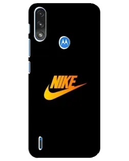 Чохол для Motorola E7 Power з картинкою «Золотий логотип Nike»