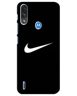 Чехол для Motorola E7 Power с картинкой «Минималистический Найк»
