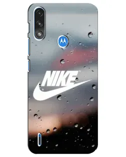 Чехол для Motorola E7 Power с картинкой «Nike в стиле ретро»