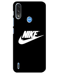 Чехол для Motorola E7 Power с картинкой «Мазки краски Nike»