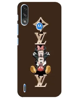 Чехол для Motorola E7 Power с картинкой «LV и Микки Маус»