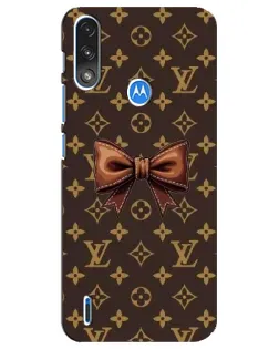 Чехол для Motorola E7 Power с картинкой «LV с бантом»