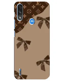 Чехол для Motorola E7 Power с картинкой «LV — кофейный атлас»