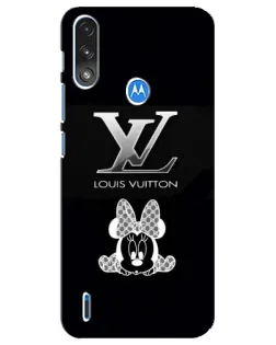 Чехол для Motorola E7 Power с картинкой «LV и Минни Маус»
