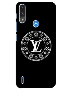 Чехол для Motorola E7 Power с картинкой «LV — печать стиля»