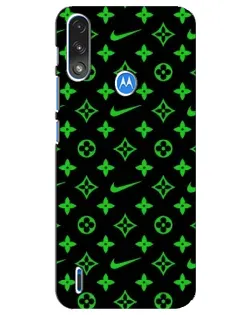 Чехол для Motorola E7 Power с картинкой «Неоновый принт LV»