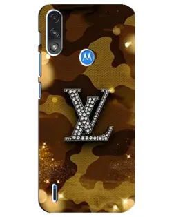 Чехол для Motorola E7 Power с картинкой «Камуфляжный Louis Vuitton»