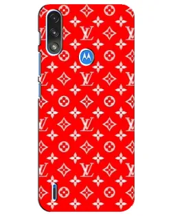 Чехол для Motorola E7 Power с картинкой «Яркий паттерн LV»