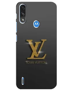 Чехол для Motorola E7 Power с картинкой «Градиент Louis Vuitton»