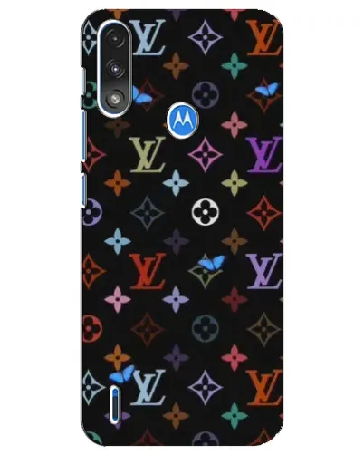 Чехол для Motorola E7 Power с картинкой «Цветная монограмма LV» Чехол для Motorola E7 Power с картинкой «Цветная монограмма LV»