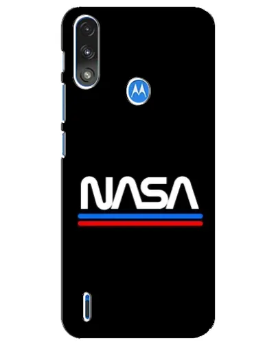 Чехол для Motorola E7 Power с картинкой «NASA — классика Red Blue» Чехол для Motorola E7 Power с картинкой «NASA — классика Red Blue»
