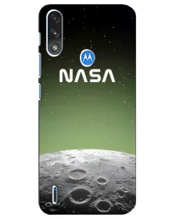 Чехол для Motorola E7 Power с картинкой «NASA — лунный градиент»
