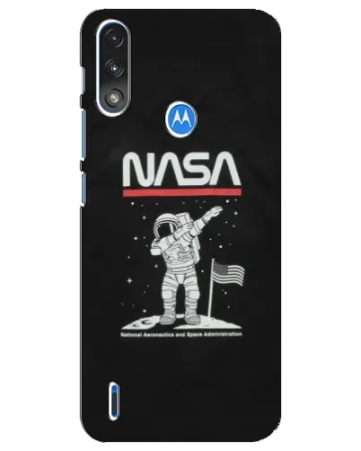 Чехол для Motorola E7 Power с картинкой «NASA — шагаем по Луне» Чехол для Motorola E7 Power с картинкой «NASA — шагаем по Луне»