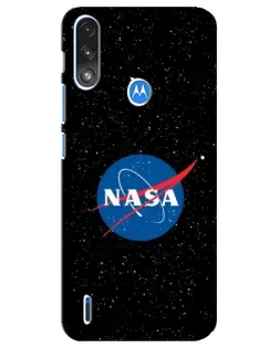 Чехол для Motorola E7 Power с картинкой «NASA — звездное небо»
