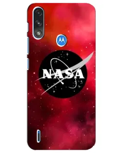 Чехол для Motorola E7 Power с картинкой «NASA — красная туманность»