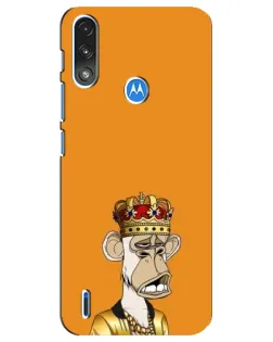 Чехол для Motorola E7 Power с картинкой «Золотая обезьяна Bored Ape»