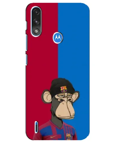 Чехол для Motorola E7 Power с картинкой «Bored Ape — фанат Барсы» Чехол для Motorola E7 Power с картинкой «Bored Ape — фанат Барсы»