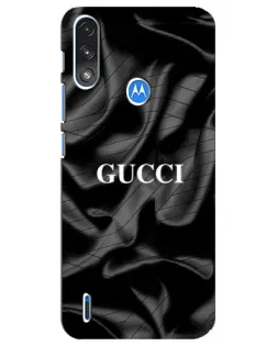 Чехол для Motorola E7 Power с картинкой «Gucci — шелковые волны»