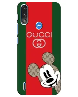 Чохол для Motorola E7 Power з картинкою «Gucci — смуги та Міккі»