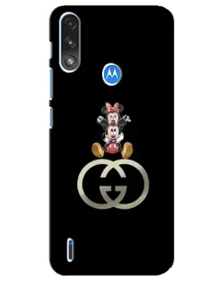 Чохол для Motorola E7 Power з картинкою «Мінні Маус на лого»
