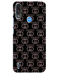 Чохол для Motorola E7 Power з картинкою «Класична монограма Gucci»