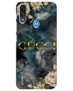 Чохол для Motorola E7 Power з картинкою «Абстрактні квіти Gucci»