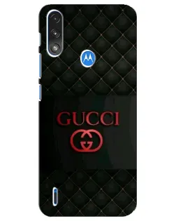 Чохол для Motorola E7 Power з картинкою «Gucci — стьобаний чорний»