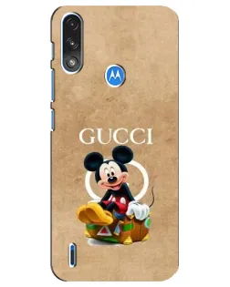 Чохол для Motorola E7 Power з картинкою «Міккі Маус Gucci — крафт»