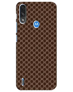 Чехол для Motorola E7 Power с картинкой «Gucci — шоколадная сетка»
