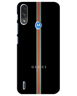 Чехол для Motorola E7 Power с картинкой «Gucci — строгая линия»