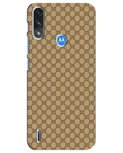 Чехол для Motorola E7 Power с картинкой «Gucci — классический беж»
