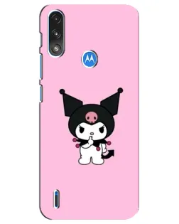 Чохол для Motorola E7 Power з картинкою «Kuromi — рожева ніжність»