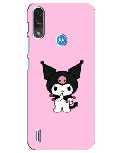 Чехол для Motorola E7 Power с картинкой «Kuromi — розовая нежность»