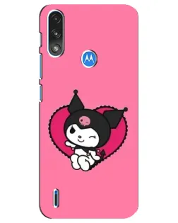 Чохол для Motorola E7 Power з картинкою «Kuromi — любов у серці»