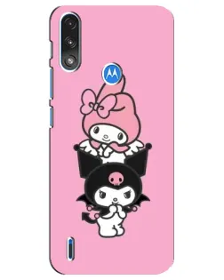 Чохол для Motorola E7 Power з картинкою «My Melody та Kuromi»