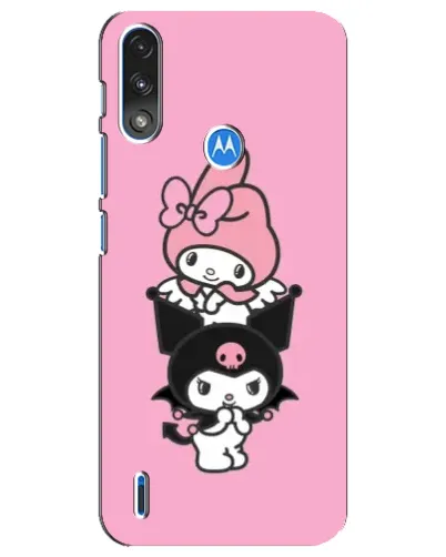 Чехол для Motorola E7 Power с картинкой «My Melody и Kuromi»