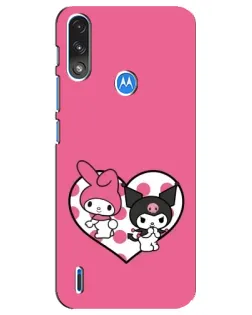 Чохол для Motorola E7 Power з картинкою «Kuromi та My Melody»