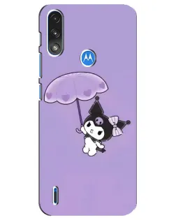 Чохол для Motorola E7 Power з картинкою «Kuromi з парасолькою»