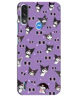 Чохол для Motorola E7 Power з картинкою «Kuromi — патерн»