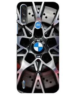 Чехол для Motorola E7 Power с картинкой «BMW — деталь диска»