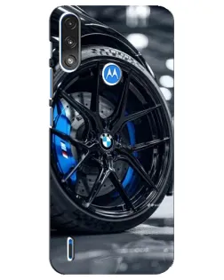 Чохол для Motorola E7 Power з картинкою «Колесо BMW зблизька»