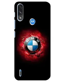 Чохол для Motorola E7 Power з картинкою «Логотип BMW — спалах»