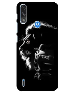 Чохол для Motorola E7 Power з картинкою «BMW та лев»