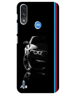 Чохол для Motorola E7 Power з картинкою «Силует BMW в темряві»