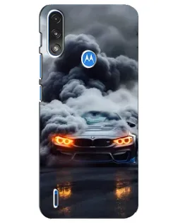Чохол для Motorola E7 Power з картинкою «BMW у диму»