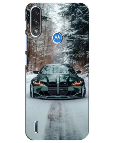 Чохол для Motorola E7 Power з картинкою «BMW у зимовому лісі» Чохол для Motorola E7 Power з картинкою «BMW у зимовому лісі»