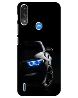 Чехол для Motorola E7 Power с картинкой «BMW — ночной взгляд»