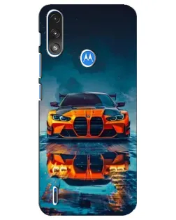 Чехол для Motorola E7 Power с картинкой «BMW — золотая эмблема»