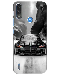 Чехол для Motorola E7 Power с картинкой «BMW — акварельный дрифт»