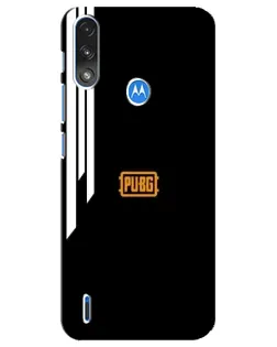 Чехол для Motorola E7 Power с картинкой «PUBG — вертикальные линии»